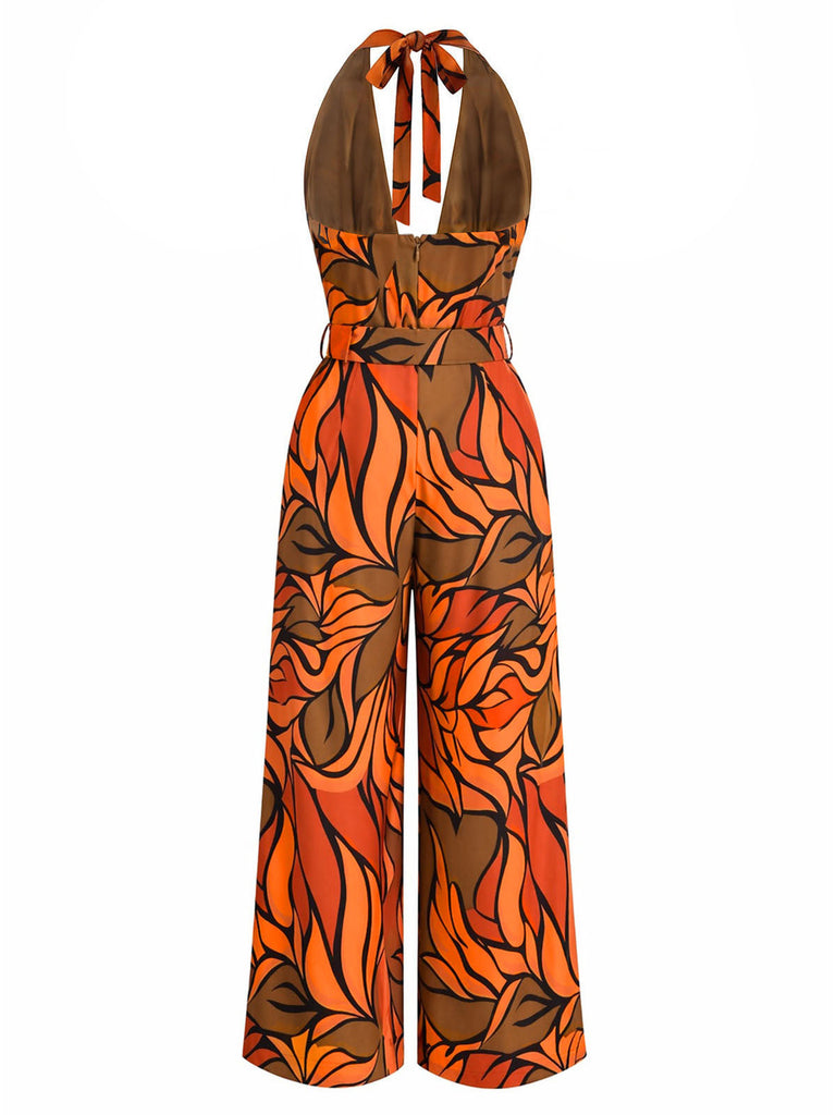 [Pre-Sale] 1980s Print Belted One Piece Jumpsuit 5