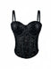 1980s Punk Sequin Boned Corset - vintage fashion, retro style