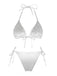1980s Rhinestone Halter Triangle Bikini Set, vintage swimsuit, pin-up swimwear - perfect for women who love vintage and retro fashion