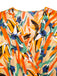 Multicolor 1980s V-Neck Abstract Print Belted Romper - vintage jumpsuit, retro fashion