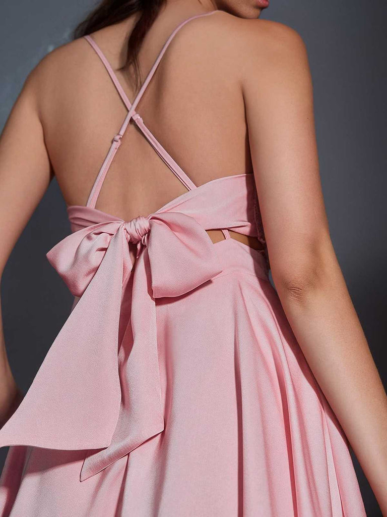 1980s Sequined Backless V-Neck Halter Dress — the kind of 1980s dress that makes strangers smile