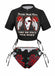 1980s Skull Graphic Bikini Set - vintage fashion, retro style