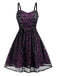Wine Red 1980s Skull Pattern Gothic Style Dress, vintage dress, retro fashion - perfect for women who love vintage and retro fashion
