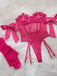 1980s Solid Bow Tie Bodysuit Pajama With Stockings Set - vintage fashion, retro style