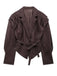 1980s Solid Button V-Neck Lace-Up Jacket - vintage fashion, retro style