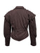 1980s Solid Button V-Neck Lace-Up Jacket - vintage fashion, retro style