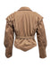1980s Solid Button V-Neck Lace-Up Jacket - vintage fashion, retro style