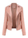 She throws on this 1980s Solid Lapel Leather Jacket and the city feels like 1980s Paris