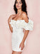 1980s Solid Off Shoulder Bodycon Dress — a 1980s silhouette that turns sidewalks into runways