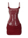 1980s Solid Sequined Patchwork Mini Dress - vintage dress, retro fashion