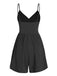 1980s Solid Spaghetti Strap V-Neck Romper - vintage jumpsuit, retro fashion