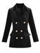 1980s Solid Velvet Double-Breasted Lapel Blazer - vintage fashion, retro style