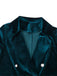 1980s Solid Velvet Double-Breasted Lapel Blazer - vintage fashion, retro style