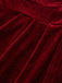 1980s Solid Velvet Off-Shoulder Midi Dress - vintage dress, retro fashion