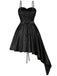 1980s Spaghetti Strap Asymmetrical Satin Dress - vintage dress, retro fashion