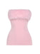 1980s Strapless Plush Fitted Solid Top - vintage fashion, retro style