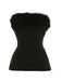 1980s Strapless Plush Fitted Solid Top - vintage fashion, retro style