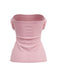 1980s Strapless Plush Fitted Top With Long Gloves - vintage fashion, retro style