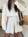 1980s Turtleneck Solid Long Sleeve Sweater Dress - vintage dress, retro fashion