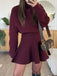 1980s Turtleneck Solid Long Sleeve Sweater Dress - vintage dress, retro fashion