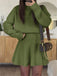 1980s Turtleneck Solid Long Sleeve Sweater Dress - vintage dress, retro fashion
