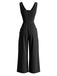 Black 1980s V Neck Jumpsuit 4