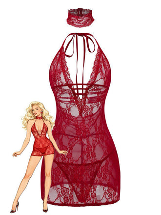 1980s V-Neck Backless Sexy Lace Cami Nightgown - vintage nightgown, retro sleepwear
