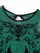 Ceramic Green 1980s Floral Nightgown 3