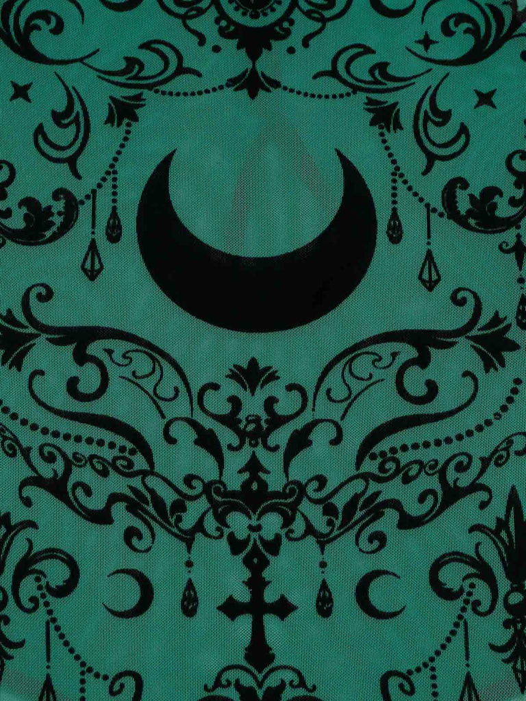 Ceramic Green 1980s Floral Nightgown 6