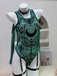 Ceramic Green 1980s Floral Nightgown 8