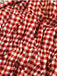 Red 2000s Gingham Off-Shoulder Smocked Top with Shorts Set - vintage fashion, retro style, elegant red