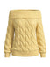 2000s Y2K Solid Off-Shoulder Sweater - vintage fashion, retro style