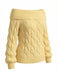 2000s Y2K Solid Off-Shoulder Sweater - vintage fashion, retro style