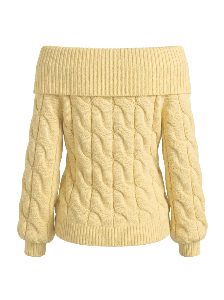 2000s Y2K Solid Off-Shoulder Sweater - vintage fashion, retro style
