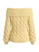 2000s Y2K Solid Off-Shoulder Sweater - vintage fashion, retro style
