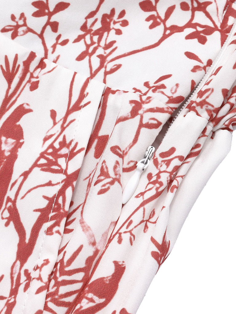 2PCS 1930s Solid Dolman Blouse & Floral Pants, vintage top, retro blouse - perfect for women who love vintage and retro fashion