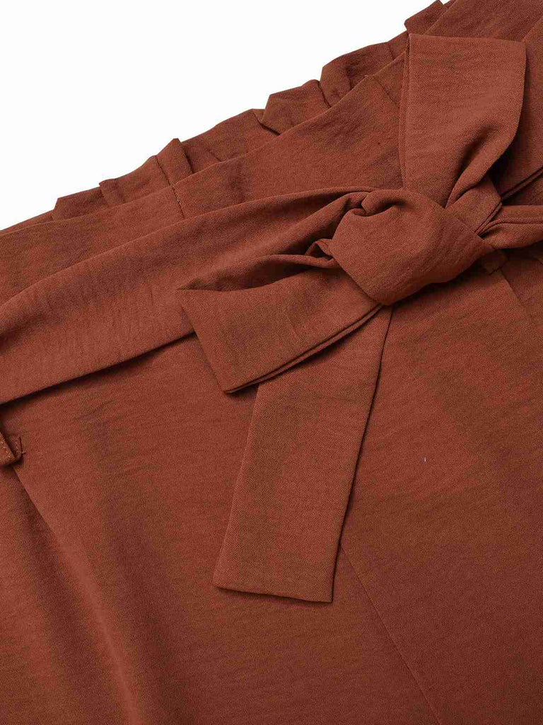 2PCS 1930s V-Neck Top & Wide Leg Lounge Pants, vintage top, retro blouse - perfect for women who love vintage and retro fashion