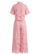2PCS 1940s Lace Hollow Out Shirt & Wide-Leg Pants, vintage fashion, retro style - vintage inspired fashion