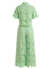2PCS 1940s Lace Hollow Out Shirt & Wide-Leg Pants, vintage fashion, retro style - vintage inspired fashion