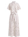 2PCS 1940s Lace Hollow Out Shirt & Wide-Leg Pants, vintage fashion, retro style - vintage inspired fashion