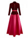 2PCS 1940s V-Neck Velvet Jacket & Skirt - vintage skirt, retro style