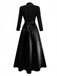 2PCS 1940s V-Neck Velvet Jacket & Skirt - vintage skirt, retro style