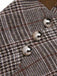 Brown 1940s Lace-Up Glen Plaid Skirt, vintage skirt, retro style - perfect for women who love vintage and retro fashion