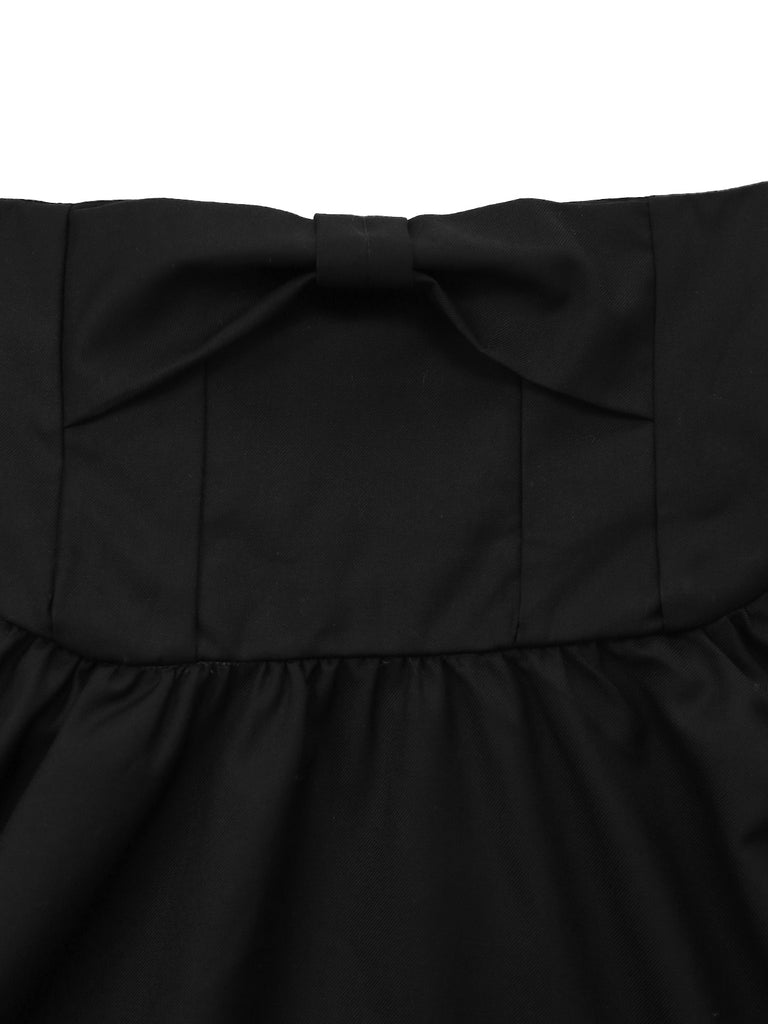 2PCS 1950s Off-Shoulder Knitted Sweater & Bow Skirt - vintage skirt, retro style