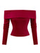 2PCS 1950s Off-Shoulder Knitted Sweater & Bow Skirt - vintage skirt, retro style