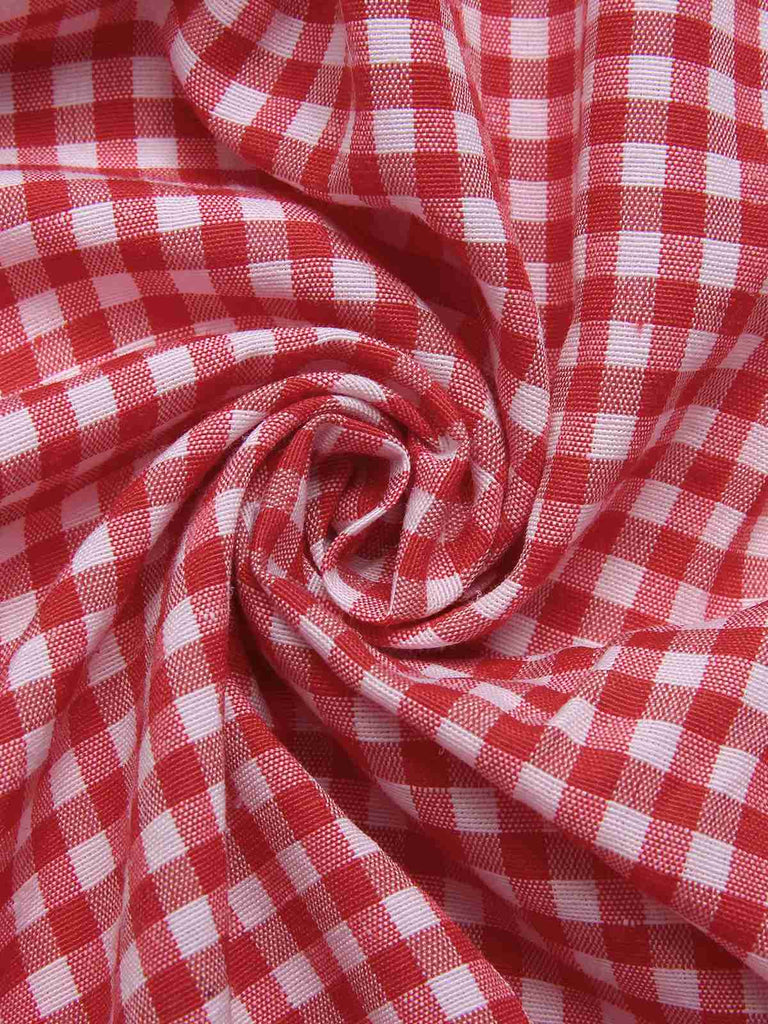 2PCS 1950s Oktoberfest White Top & Red Plaid Dress & Red Apron, vintage dress, retro fashion, rockabilly, pin-up fashion - perfect for women who love vintage and retro fashion
