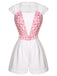 2PCS 1950s Pink Plaid Skirt & Romper With Belt - vintage skirt, retro style
