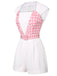 2PCS 1950s Pink Plaid Skirt & Romper With Belt - vintage skirt, retro style