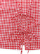 2PCS 1950s Plaid V-Neck Bind Vest & Shorts - vintage fashion, retro style