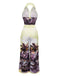 2PCS 1950s Tropical Style Halter Top & Pants - vintage fashion, retro style